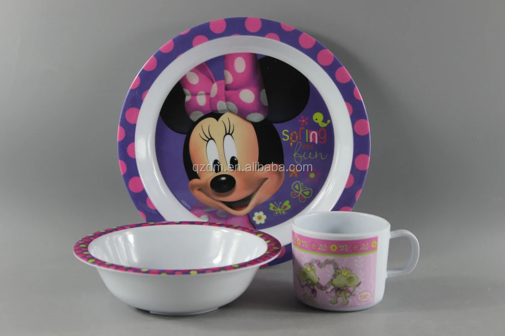 4 Piezas Melamine Dinner Set For Kids/Set Of 4pcs Dinner Ware