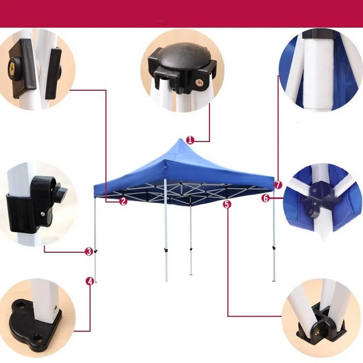 Car Accessories Outdoor Canopy Fabric Tent 3 X 3m Promotion Customized Trade Show Folding Popup