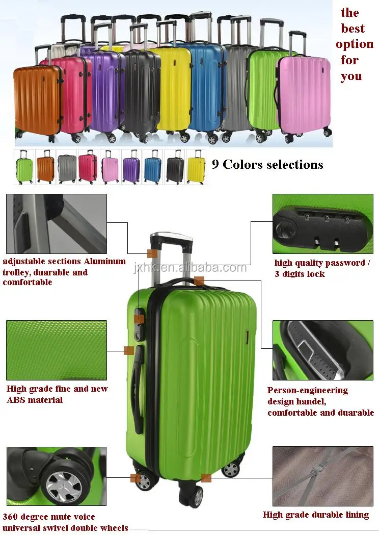 colourful trolley bags