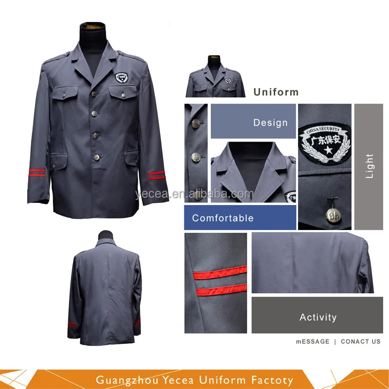 New Custom Made High Quality Used Security Uniforms And Accessories