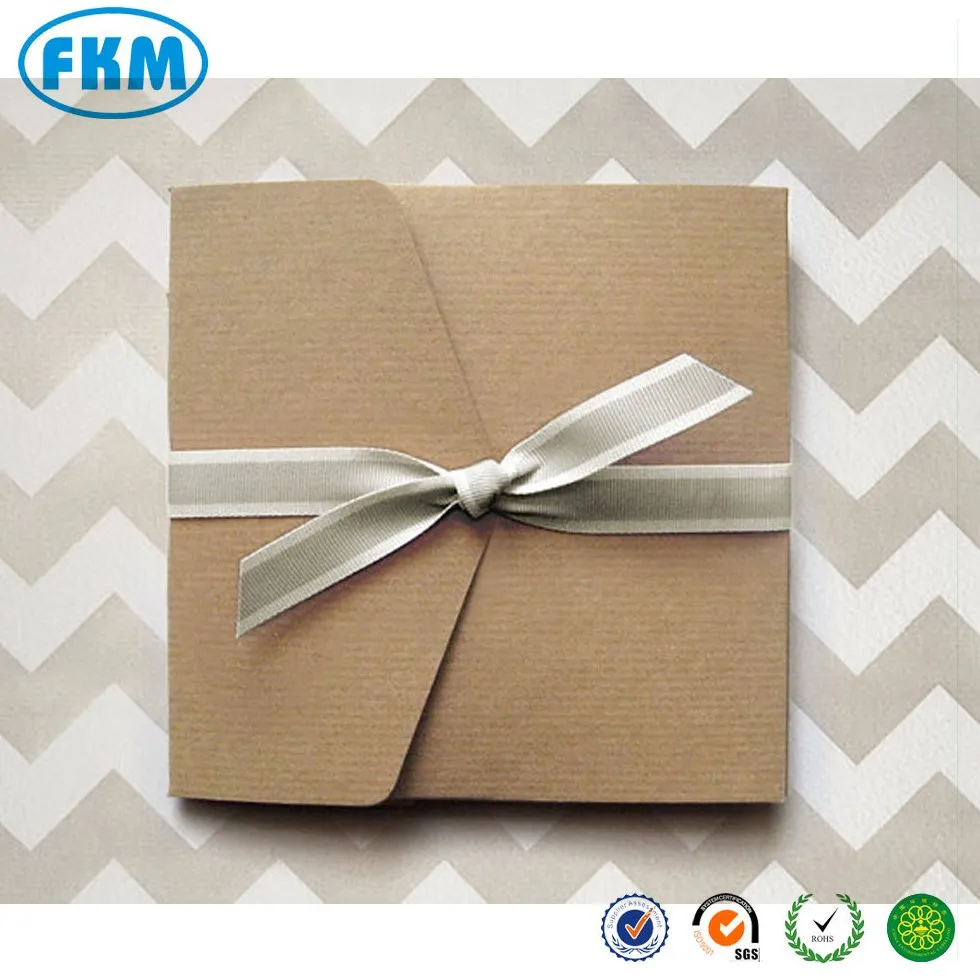 60 Large Ribbed Kraft Pocketfold Envelopes / Rustic Wedding