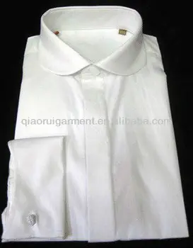 white cutaway collar dress shirt