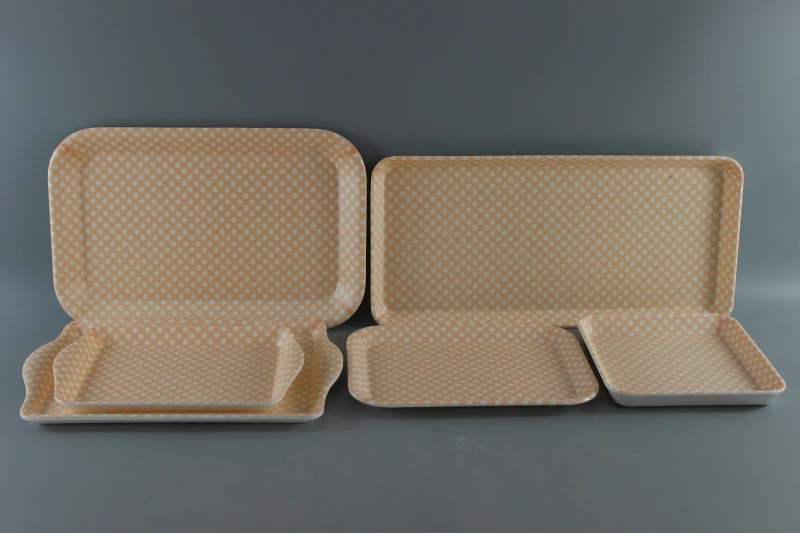 Non-slip surface Melamine tray Plastic tray Dot Print