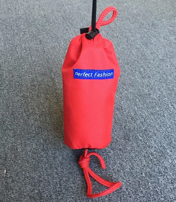 Safety Pp Rope Floating Kayak Rescue 15m Red Rope Rescue Throw Bag Rope