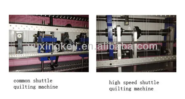 difference high speed computerized shuttle(lock stitch)multi needle  quilting machine