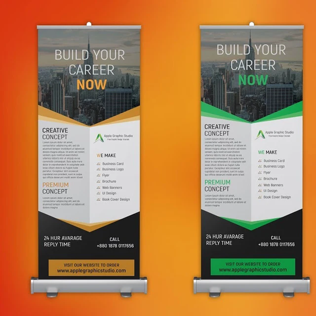 Retractable Banner Display Pull Up Banner Mechanism Catapult