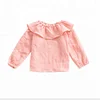 2018 New Baby Ruffled Cotton Lotus Leaf Collar Blouse