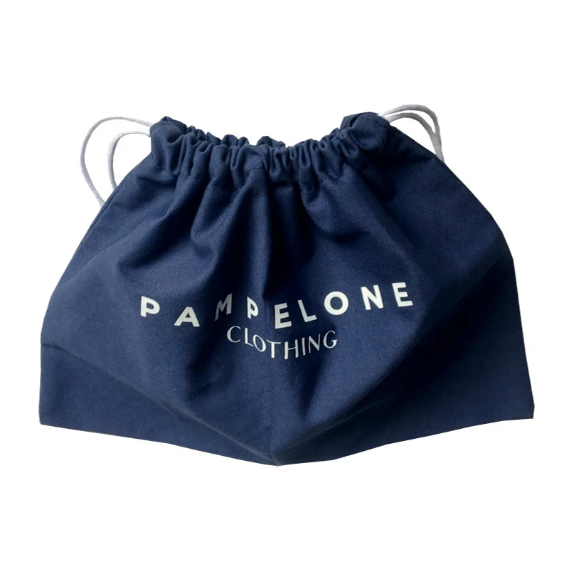 Navy Blue Cotton Drawstring Bag For Clothing Cosmetic Buy Blue Cotton