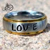 Personalized Ring, Hand Stamped Gold Tone Edge Ring, 6 mm Wide Comfort Fit