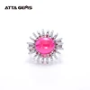 Custom jewelry 925 wedding created ruby ring for women anillos de boda anillos de plata