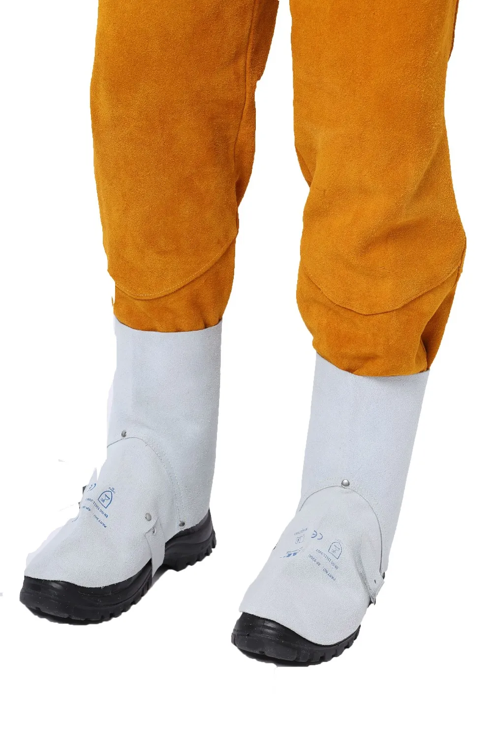 Best Price Grey Leather Gaiter Of Welding Spat For Work Shoe Cover With