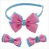 Wholesale Baby Cartoon Grosgrain Ribbon Bow ow hair clip Headband Hair Clip Accessory Set with flower