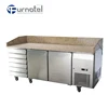 Pizza Refrigerator - Furnotel Stainless Steel Commercial Pizza Prep Table Refrigerator with Marble Work Top