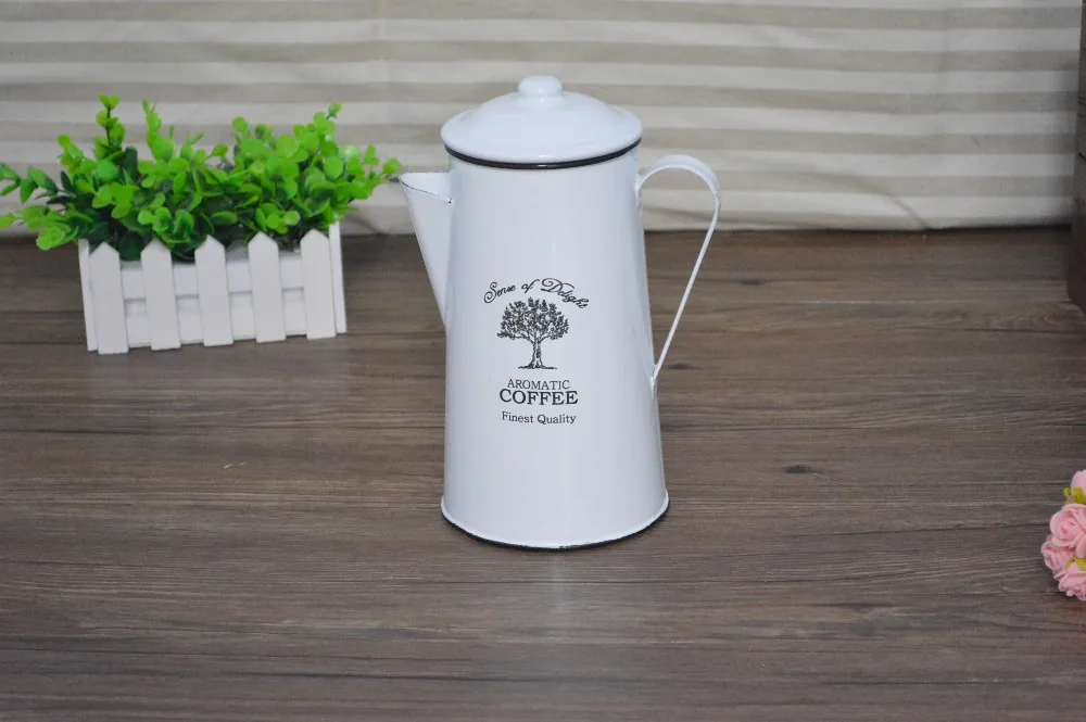 Retro Steel Enamel Coffee Pot With Lid Buy Retro Steel Enamel Coffee