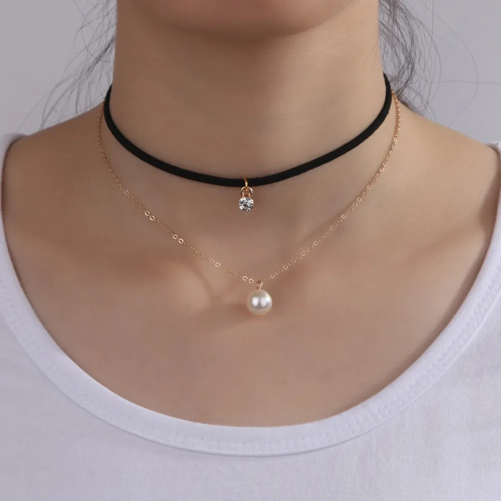 fashion velvet choker wholesale customized simple black choker