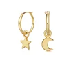 925 sterling silver jewelry, starlight and moon pendant earrings, silver earring