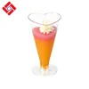 Wholesale Clear Disposable Fancy Long Stem Dessert Wine Glass,Plastic Champagne Flute Cups