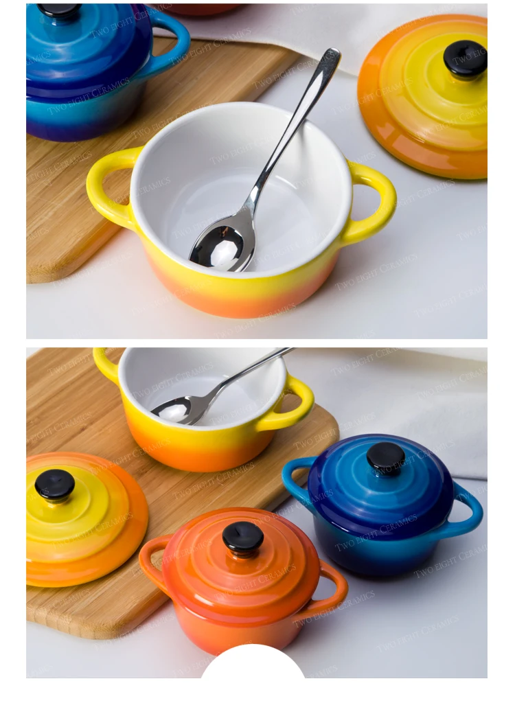 Two Eight ceramic bowls with lids Suppliers for kitchen-10