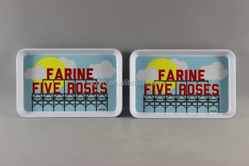 Melamine Kids Serving Tray Plastic Rectangle Tray Bread Tray