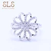 SLS Jewelry wholesale women mood rings jewelry, rose gold plated 925 silver ring cz setting
