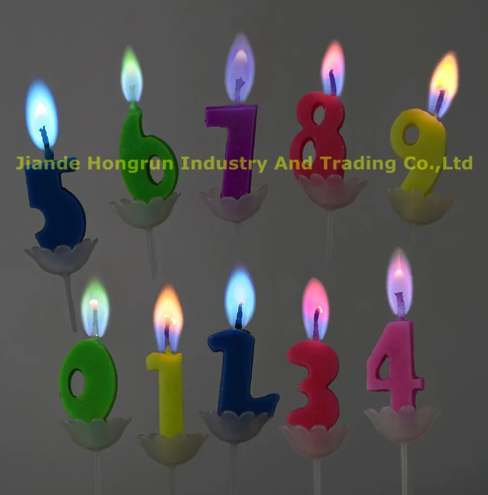 Number Candle,6 Flame Colors,Colored Flame Candle Buy Colored Flame