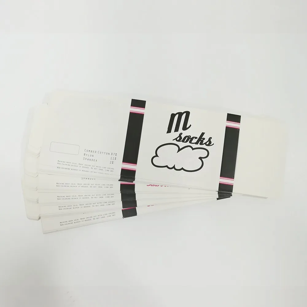 Sock Paper Label Custom Design Personal Logo Paper Labels Hang Tags For Socks - Buy ...