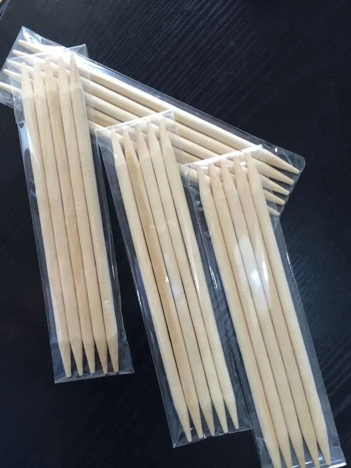 15 sizes Carbonized Patina 7/" Double Pointed Bamboo Knitting Needles US 0-15