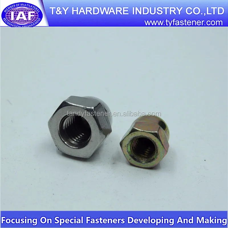 Black zinc acorn nut