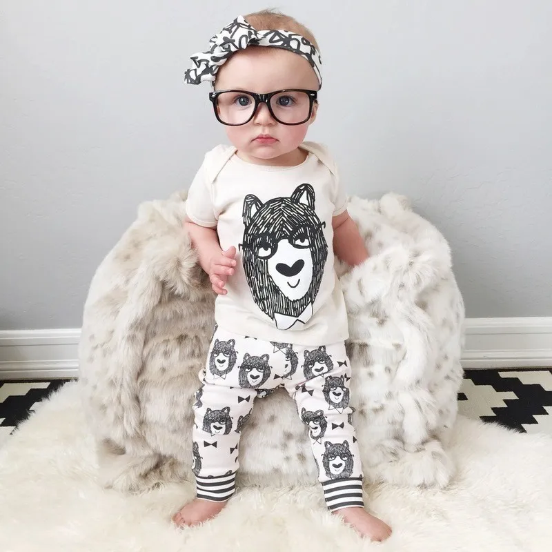Cute Bear Printed Cotton Toddler Boys Baby Clothing Buy Baby