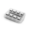 Zeal 8pcs plastic box packing stainless steel reusable dice ice cube