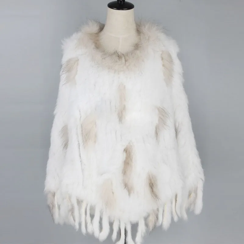 2016 Beautiful Rabbit Fur Cloak Top Quality Rabbit Fur Cape For Women
