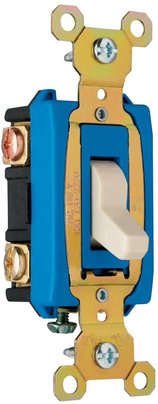 Legrand Pass /& Seymour PS30AC3ICC6 30-Amp 120-volt//277-volt Back and Side Wire Commercial Specification Grade Three Way Switch Pass /& Seymour//Legrand