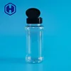 airtight packaging flip top cap screw fancy bulk PET decorative empty seal unique wholesale plastic spice jars