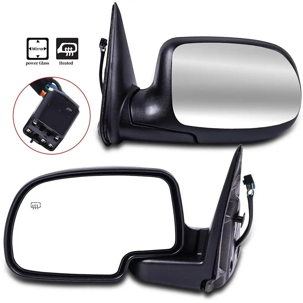 ECCPP Manual Side View Mirrors Chrome Pair Set for 80-96 Ford F-Series F150 F250 F350 Bronco Pickup Truck SUV
