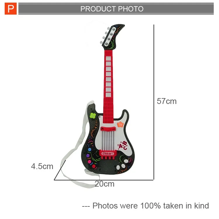 Fashion Purple Kids Electric Musical Guitar Toy With Music & Light ...