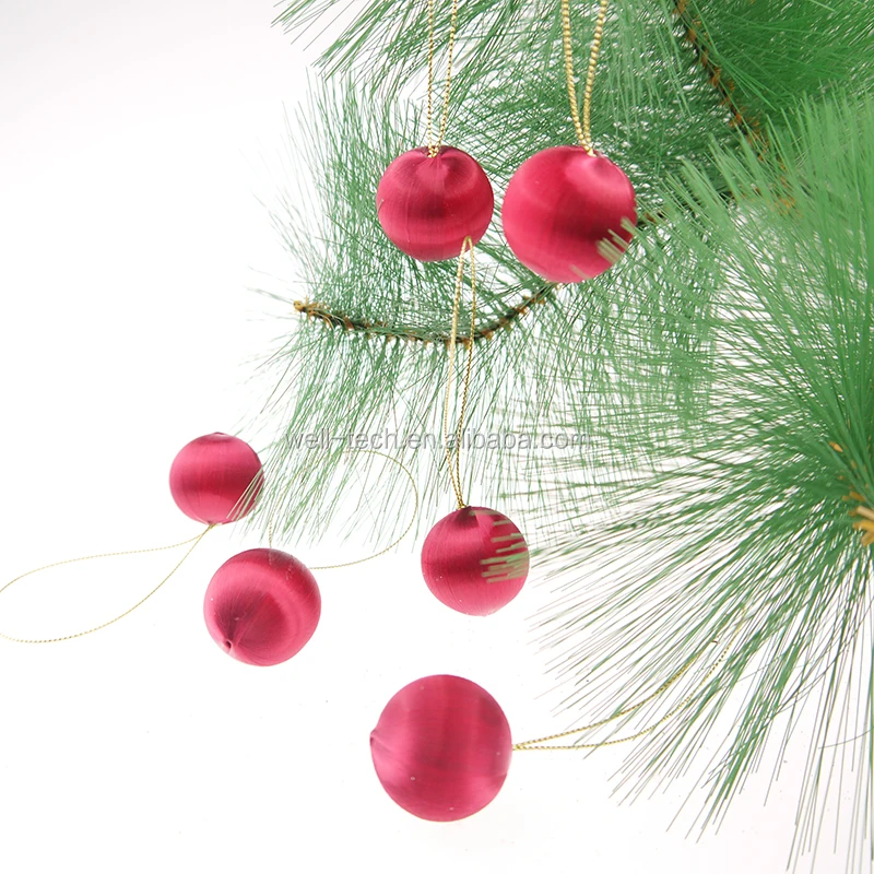 30mm Christmas Silk Ball ornaments Christmas Tree Decorations