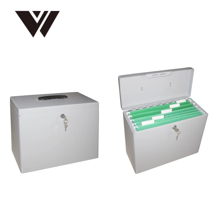 Weldon Portable Decorative Steel File Storage Boxes Document