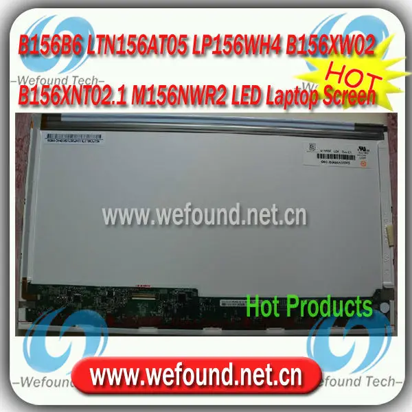 B156B6 LTN156AT05 LP156WH4 B156XW02 B156XNT02.1 M156NWR2 LED Laptop Screen