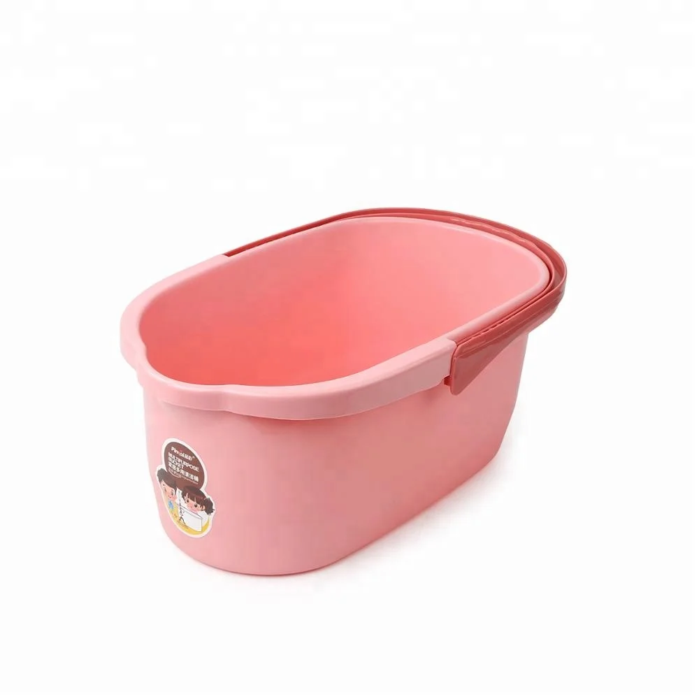 Multi Color Mop Bucket Heavy Duty Plastic Bucket With Wheels Handle