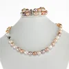 10mm AA baroque pearl necklace 18'' bracelet 7.5'' genuine freshwater pearl set