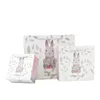 Recycled custom design high quality luxury shopping white kraft paper bag