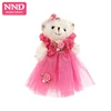 Free Shipping 15cm Small Stuffed Plush Animal Toy Teddy Bear Doll High Quality Decorate With Cloth for Girl Gift Niuniu Daddy