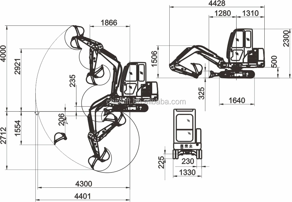 2.5T 2500kg hydraulic digger mini excavator with competitive price