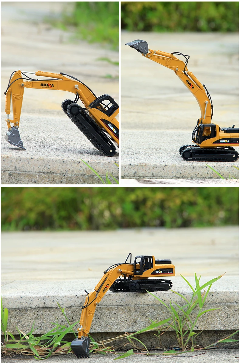 TongLi Huina 1710 1:50 durable metal alloy excavator construction model toy diecast model car toy static  mini excavator