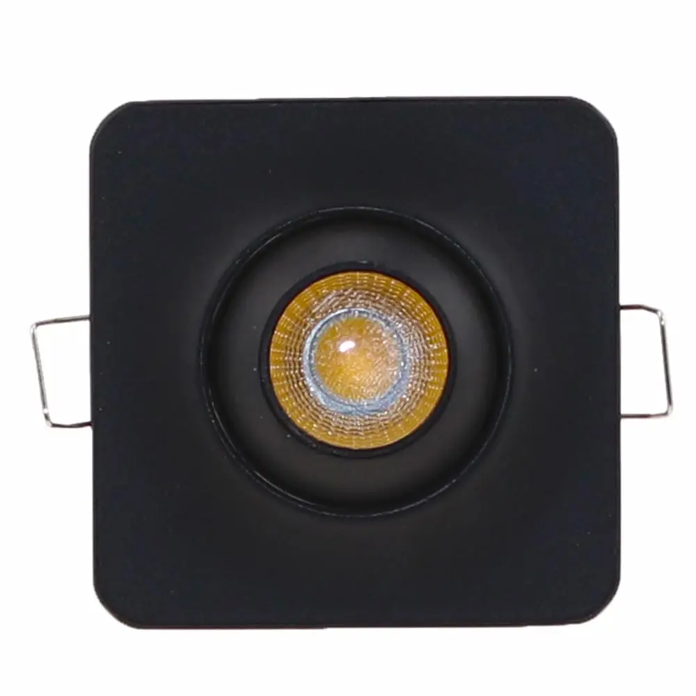 CE RoHS Black Housing Led Eyeball Light Mini Square Downlight 3W DC12V 24V