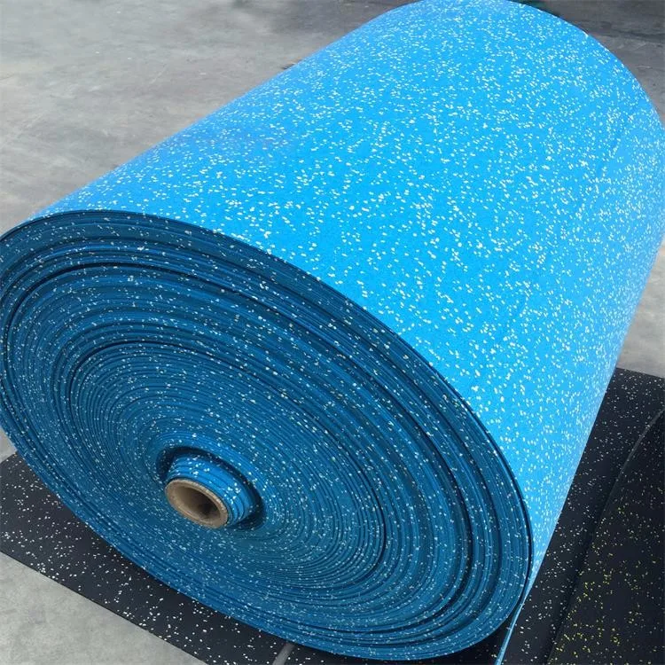 Highly Elastic Sky Blue Rubber And White Epdm Granules Gym Roll Rubber And White Epdm Granules Gym Roll