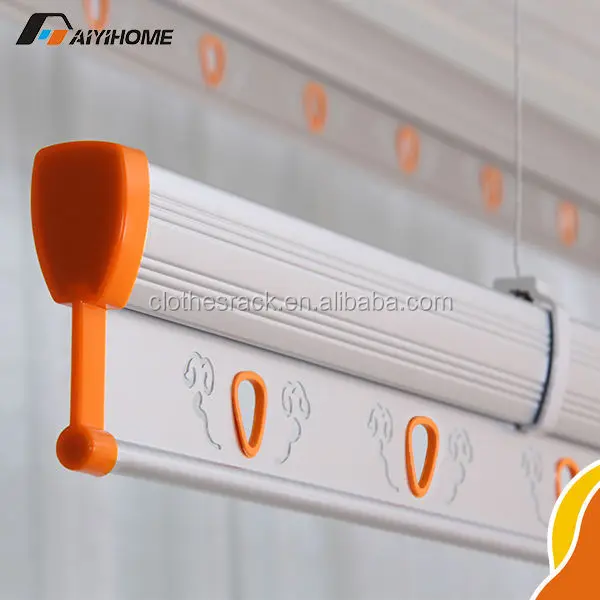 Manual Laundry Dryer Rack Hanger Ceiling Mounted Aluminum Hanger For Clothes Buy Hand Lifting Clothes Drying Rack Professional Hand Lifting Clothes