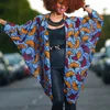 Custom Made New Products African Printed Jackets Patterns, Batwing Sleeve African Women Jackets