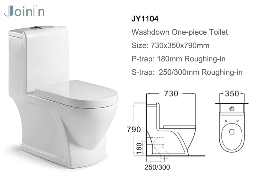 JOININ High quality Sanitary Ware Ceramic washdown one Piece Wc Toilet JY1104