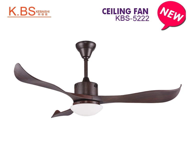 Indoor Decorative Wood 3 ABS Blaeds Fan Lamp Energy Saving Ceiling Fan With Light